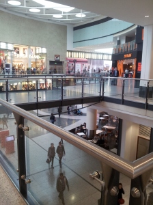 Inside the Arndale shopping centre. 